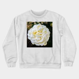 White flower with fattening drops Crewneck Sweatshirt